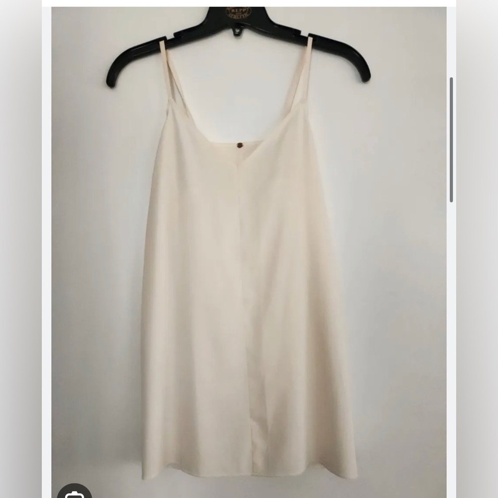 Free People Cream Slip Dress Cami Spagetti Strap Mini Dress